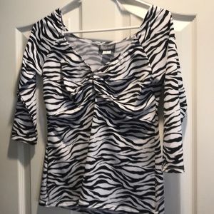 Jailbird Top Zebra Print